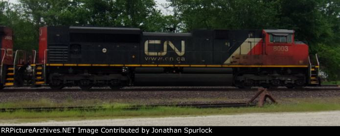 CN 8003, engineer's side view